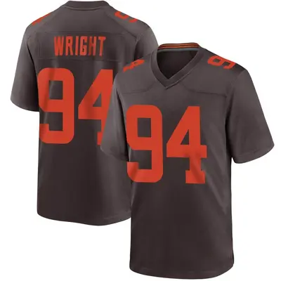 Youth Game Alex Wright Cleveland Browns Brown Alternate Jersey