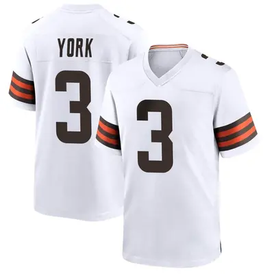 Youth Game Cade York Cleveland Browns White Jersey