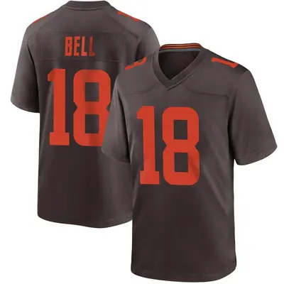 Youth Game David Bell Cleveland Browns Brown Alternate Jersey