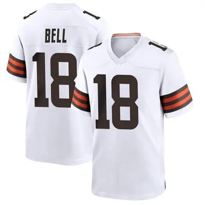 Youth Game David Bell Cleveland Browns White Jersey