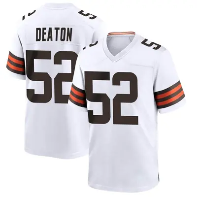 Youth Game Dawson Deaton Cleveland Browns White Jersey