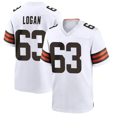 Youth Game Glen Logan Cleveland Browns White Jersey