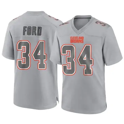 Youth Game Jerome Ford Cleveland Browns Gray Atmosphere Fashion Jersey