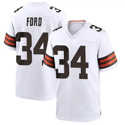 Youth Game Jerome Ford Cleveland Browns White Jersey