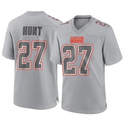 Youth Game Kareem Hunt Cleveland Browns Gray Atmosphere Fashion Jersey