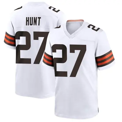 Youth Game Kareem Hunt Cleveland Browns White Jersey