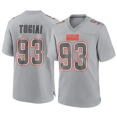 Youth Game Tommy Togiai Cleveland Browns Gray Atmosphere Fashion Jersey