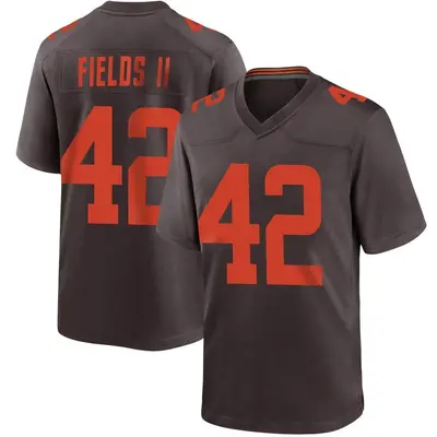 Youth Game Tony Fields II Cleveland Browns Brown Alternate Jersey