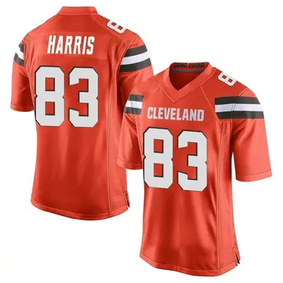 Youth Game Travell Harris Cleveland Browns Orange Alternate Jersey