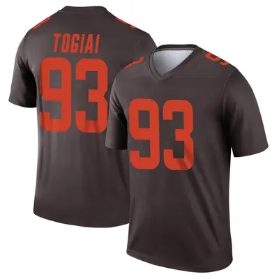 Youth Legend Tommy Togiai Cleveland Browns Brown Alternate Jersey