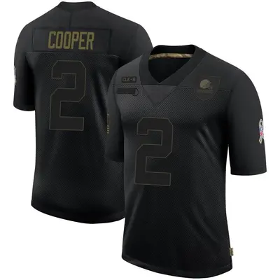 Youth Limited Amari Cooper Cleveland Browns Black 2020 Salute To Service Jersey