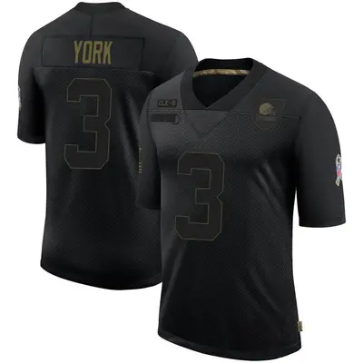 Youth Limited Cade York Cleveland Browns Black 2020 Salute To Service Jersey