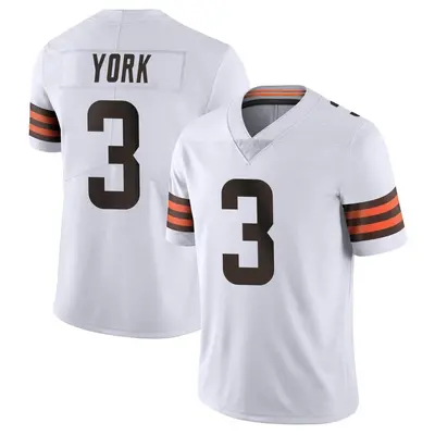 Youth Limited Cade York Cleveland Browns White Vapor Untouchable Jersey