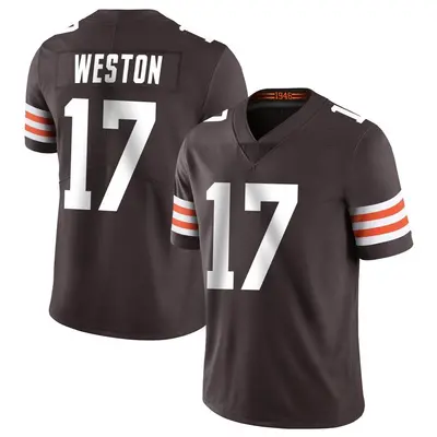 Youth Limited Isaiah Weston Cleveland Browns Brown Team Color Vapor Untouchable Jersey