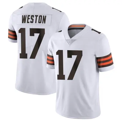 Youth Limited Isaiah Weston Cleveland Browns White Vapor Untouchable Jersey