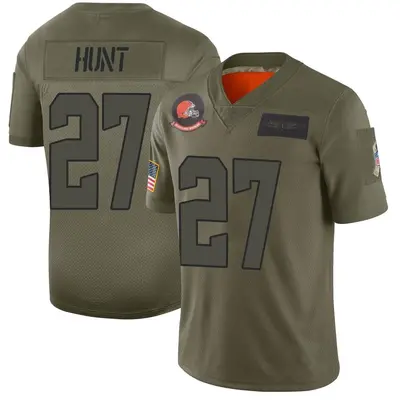 Youth Limited Kareem Hunt Cleveland Browns Camo 2019 Salute to Service Jersey