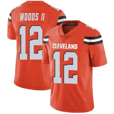 Youth Limited Michael Woods II Cleveland Browns Orange Alternate Vapor Untouchable Jersey