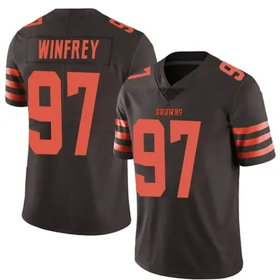 Youth Limited Perrion Winfrey Cleveland Browns Brown Color Rush Jersey