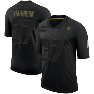 Youth Limited Tre Harbison Cleveland Browns Black 2020 Salute To Service Jersey